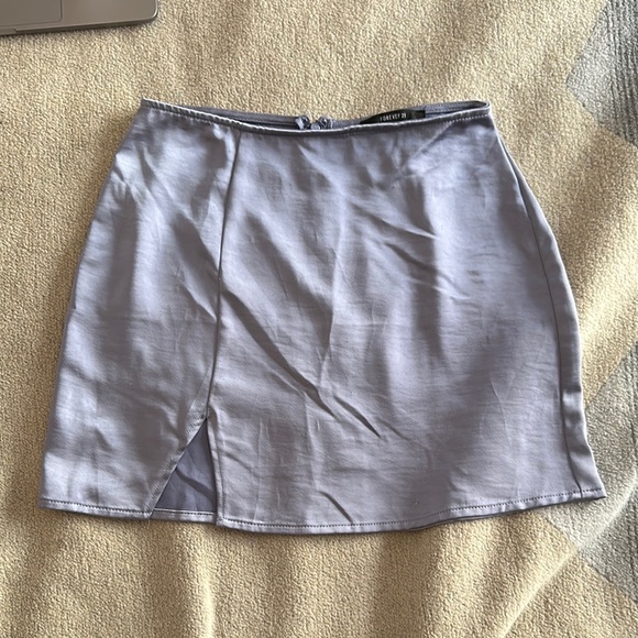 Forever 21 Dresses & Skirts - Forever 21 Lilac Grey Satin Mini Skirt